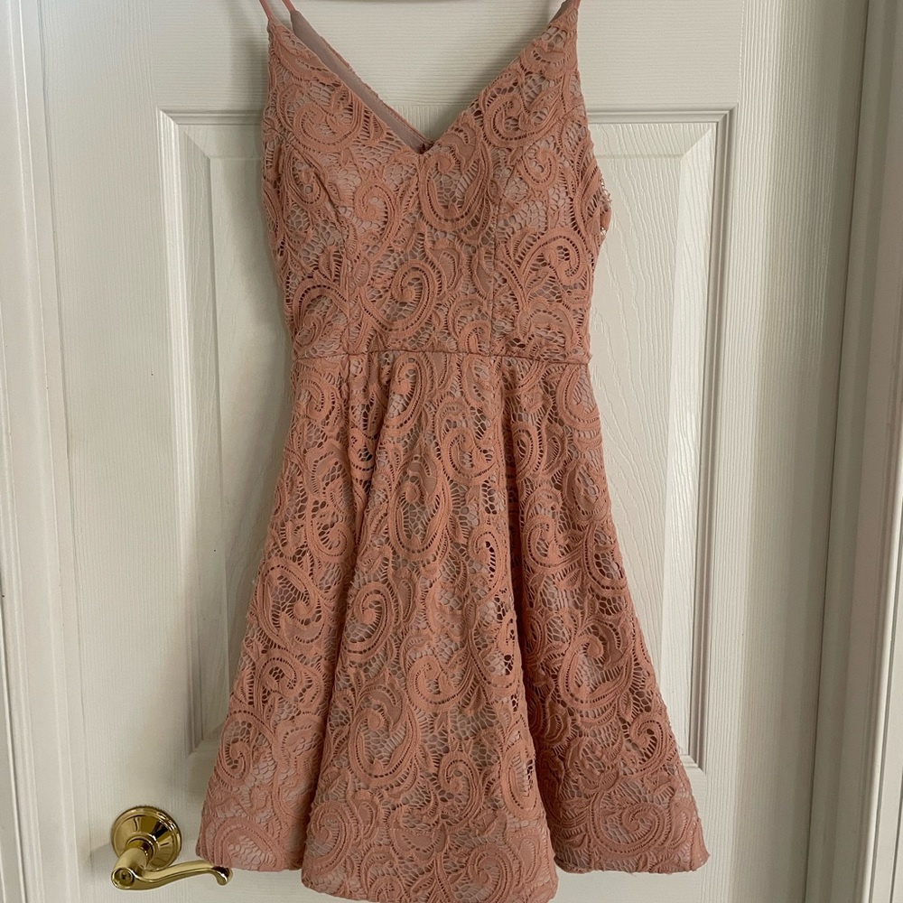 Pink lace dress. Size 1.